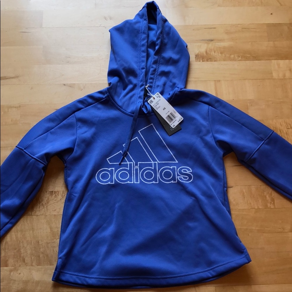 New adidas xs hoodie sweatshirt purple long sleeve